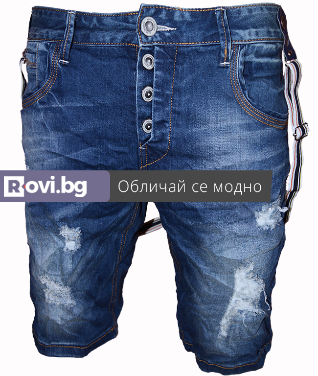 Къси мъжки дънки X08 Къси мъжки дънки X08